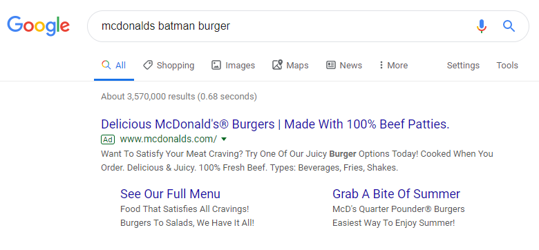 mcdonalds batman burger Google Search Google Chrome 2019 07 31 17.50.11