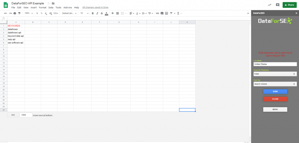 DataForSEO API Example Google Sheets Google Chrome 2019 10 16 16.22.39