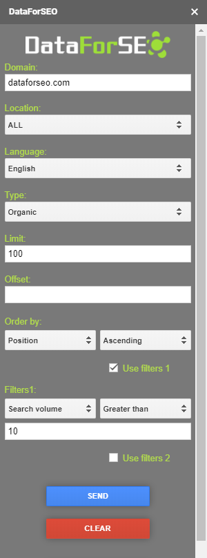 DataForSEO API Example Google Sheets Google Chrome 2019 10 16 17.09.36