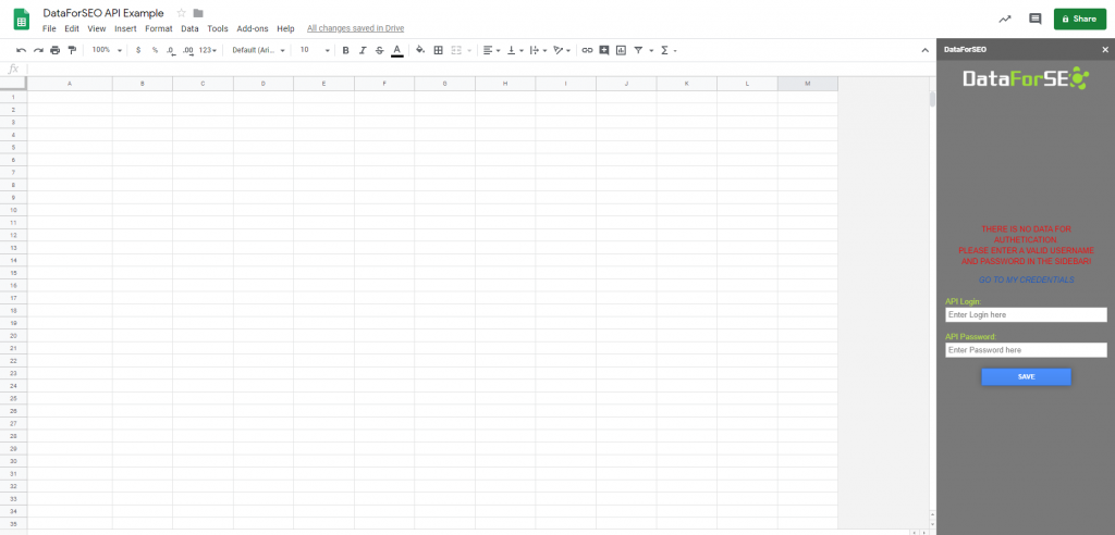 DataForSEO API Example Google Sheets Google Chrome 2019 10 18 09.54.19