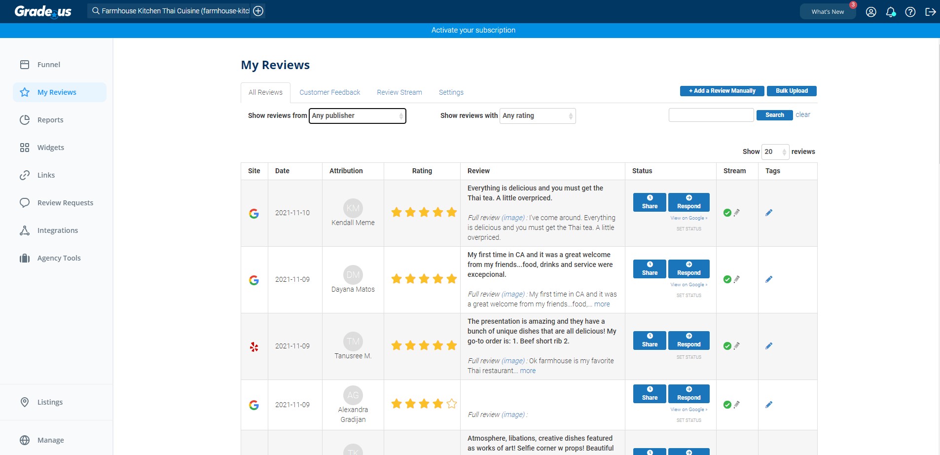 example of a review management tool 