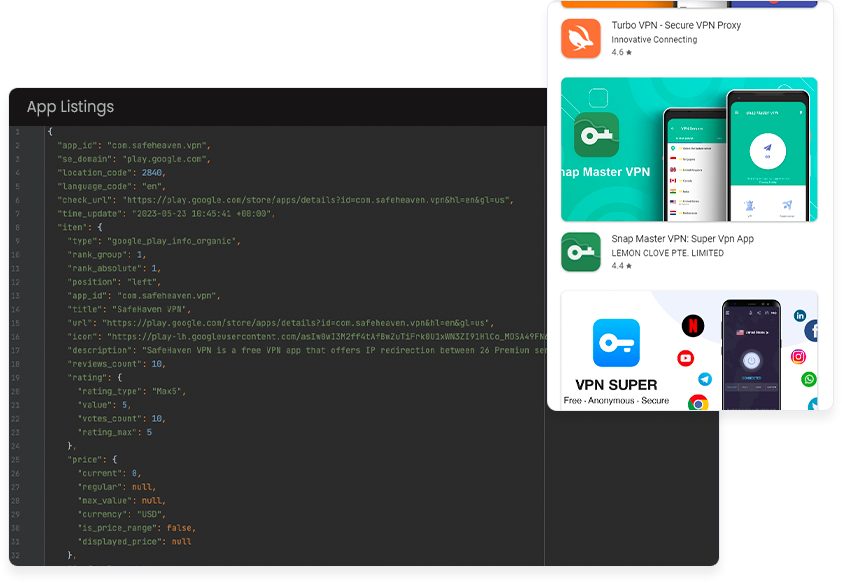 app listings play store api
