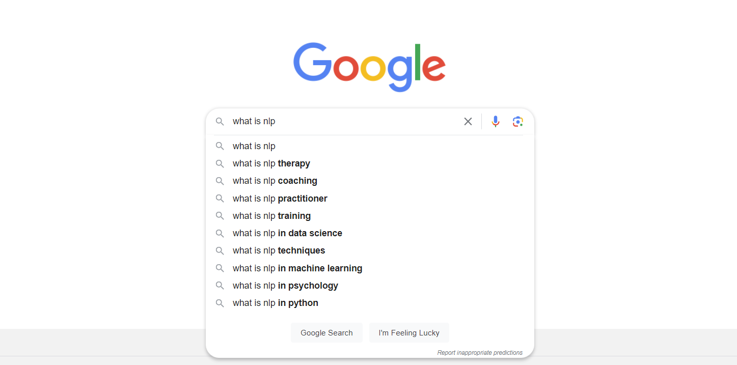 nlp in google search