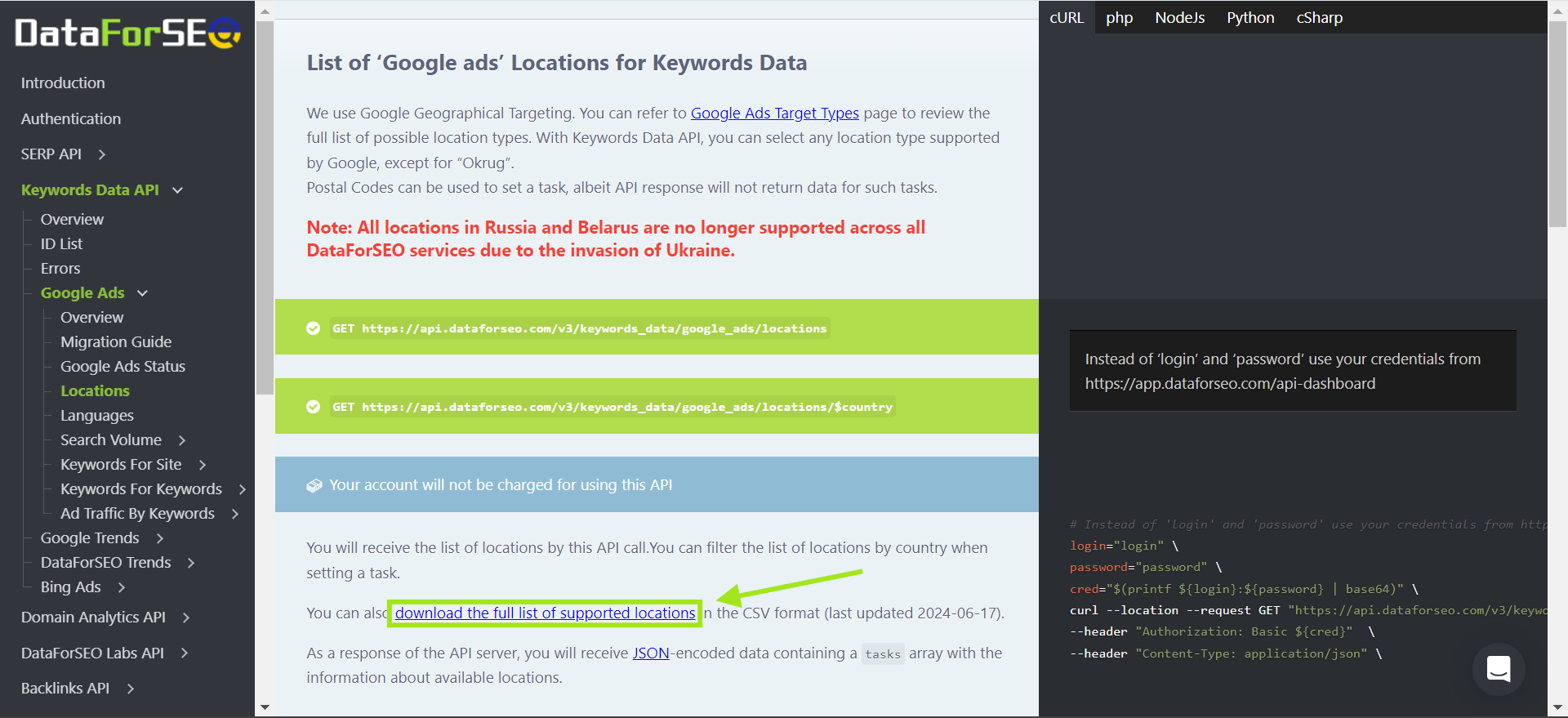 api connector location and language 2