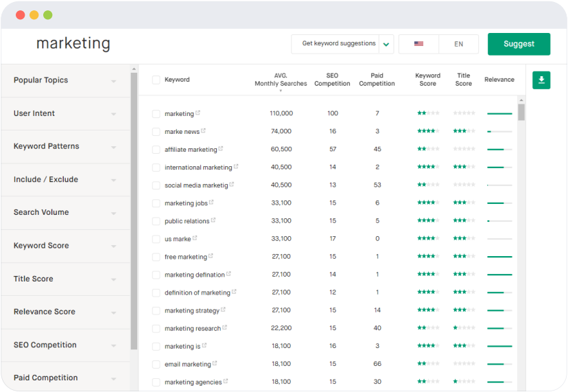 twinword ideas screenshot1