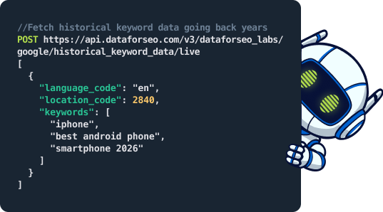 Historical Keyword Data code