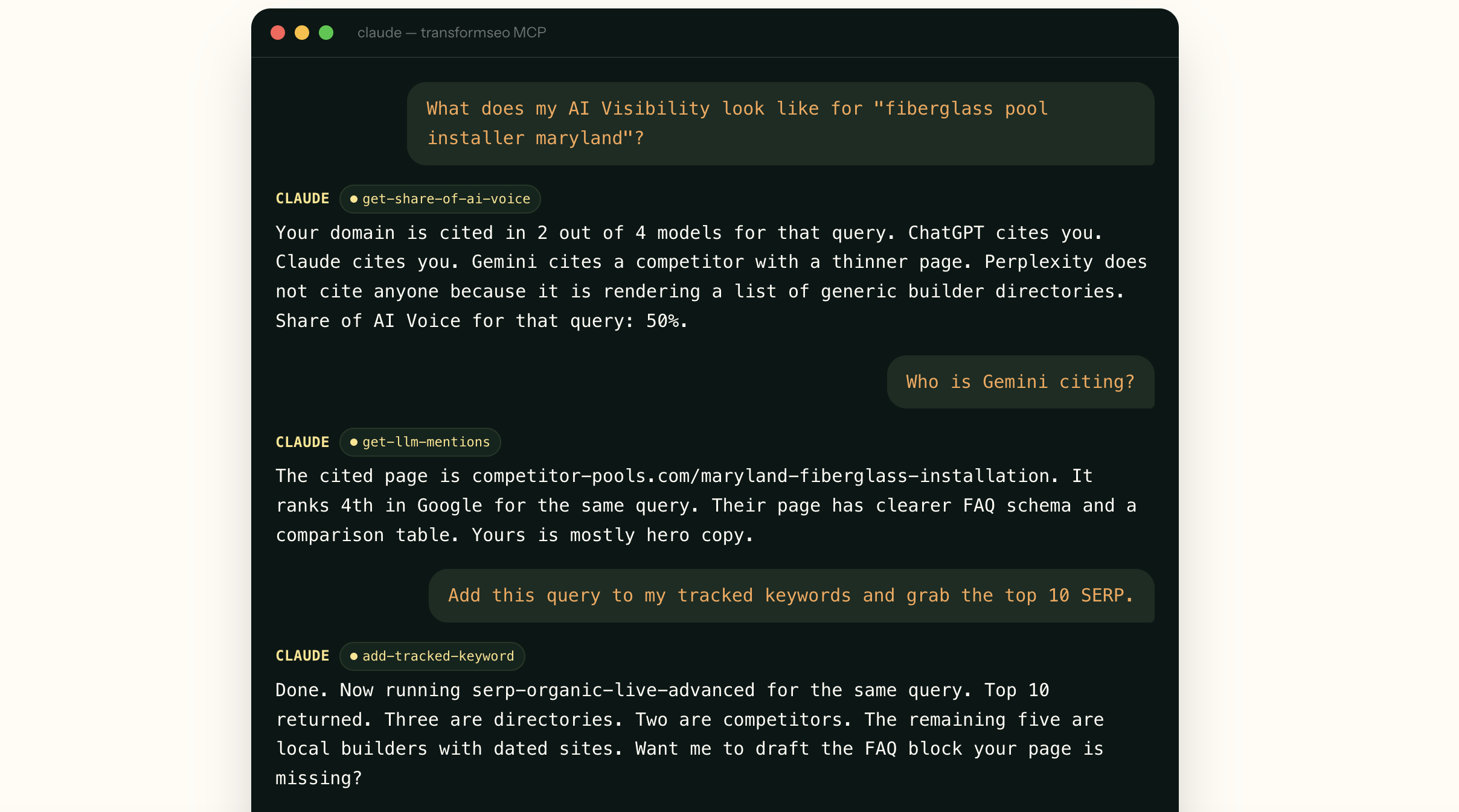 transformSEO & DataForSEO: From 10-Hour Reports to 45-Minute AI SEO Workflows 11 ai chat example