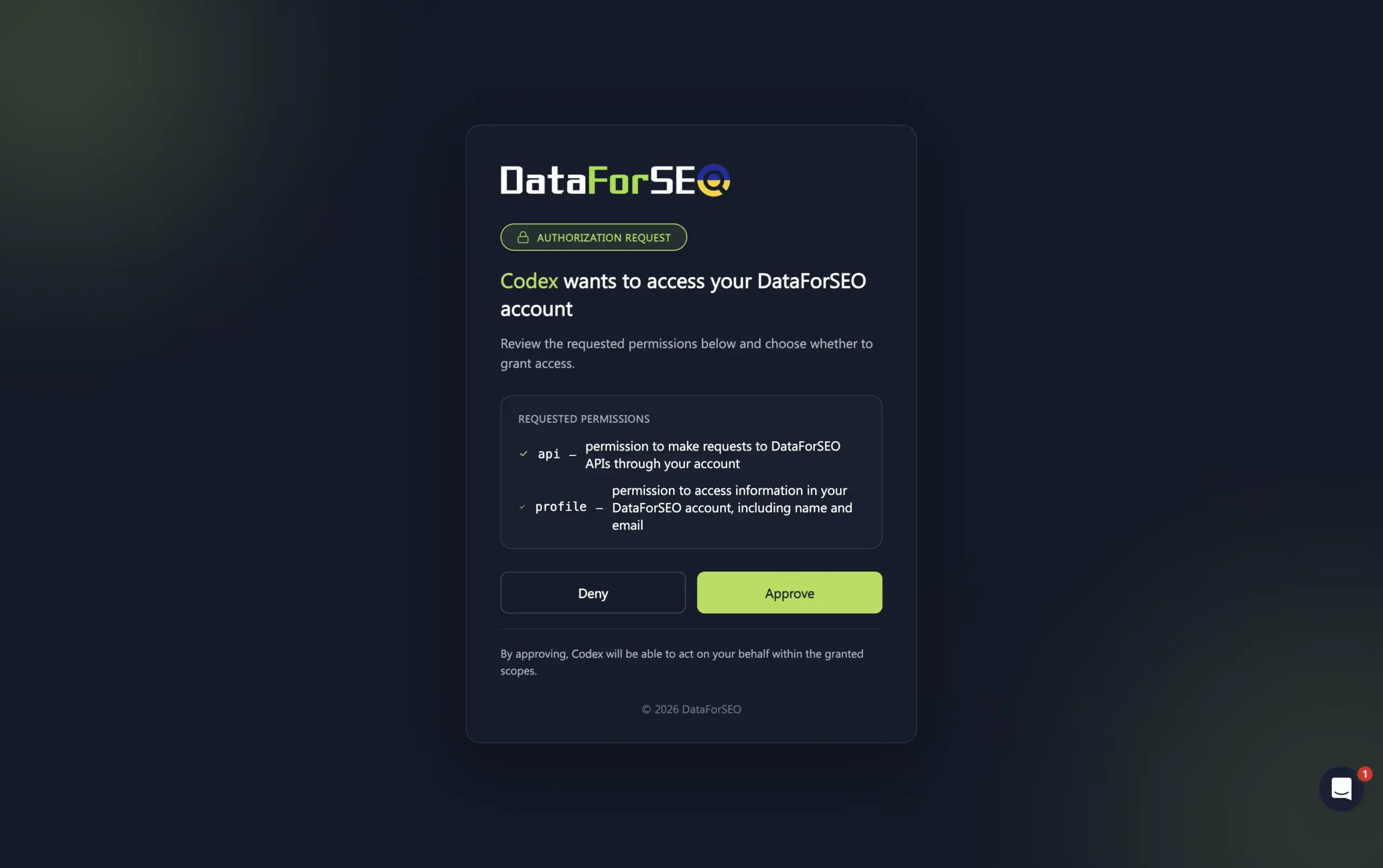 Installing the Official DataForSEO Codex Plugin: Simple Guide 4 Authorize