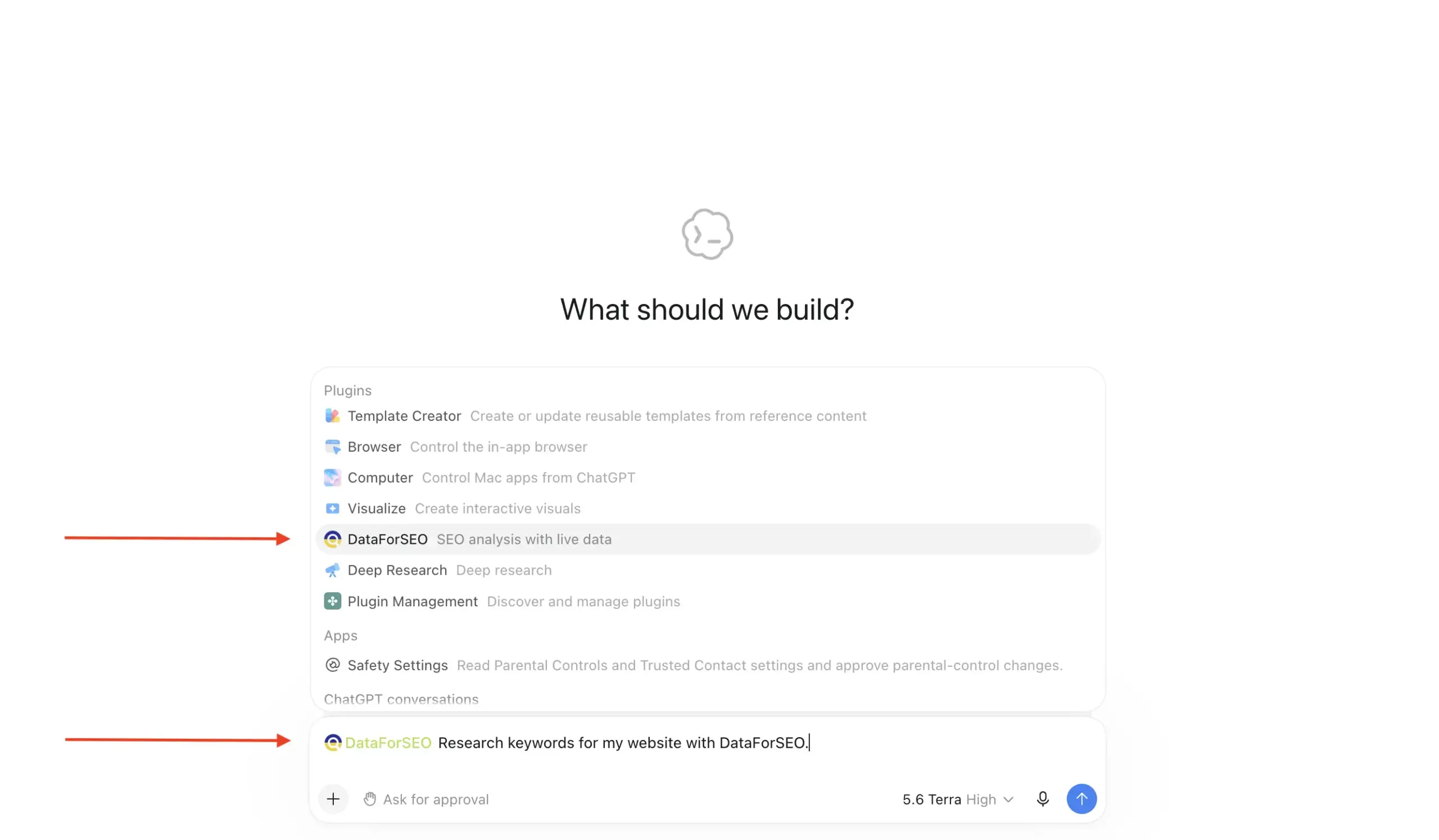 Installing the Official DataForSEO Codex Plugin: Simple Guide 6 Plugin in the Chat