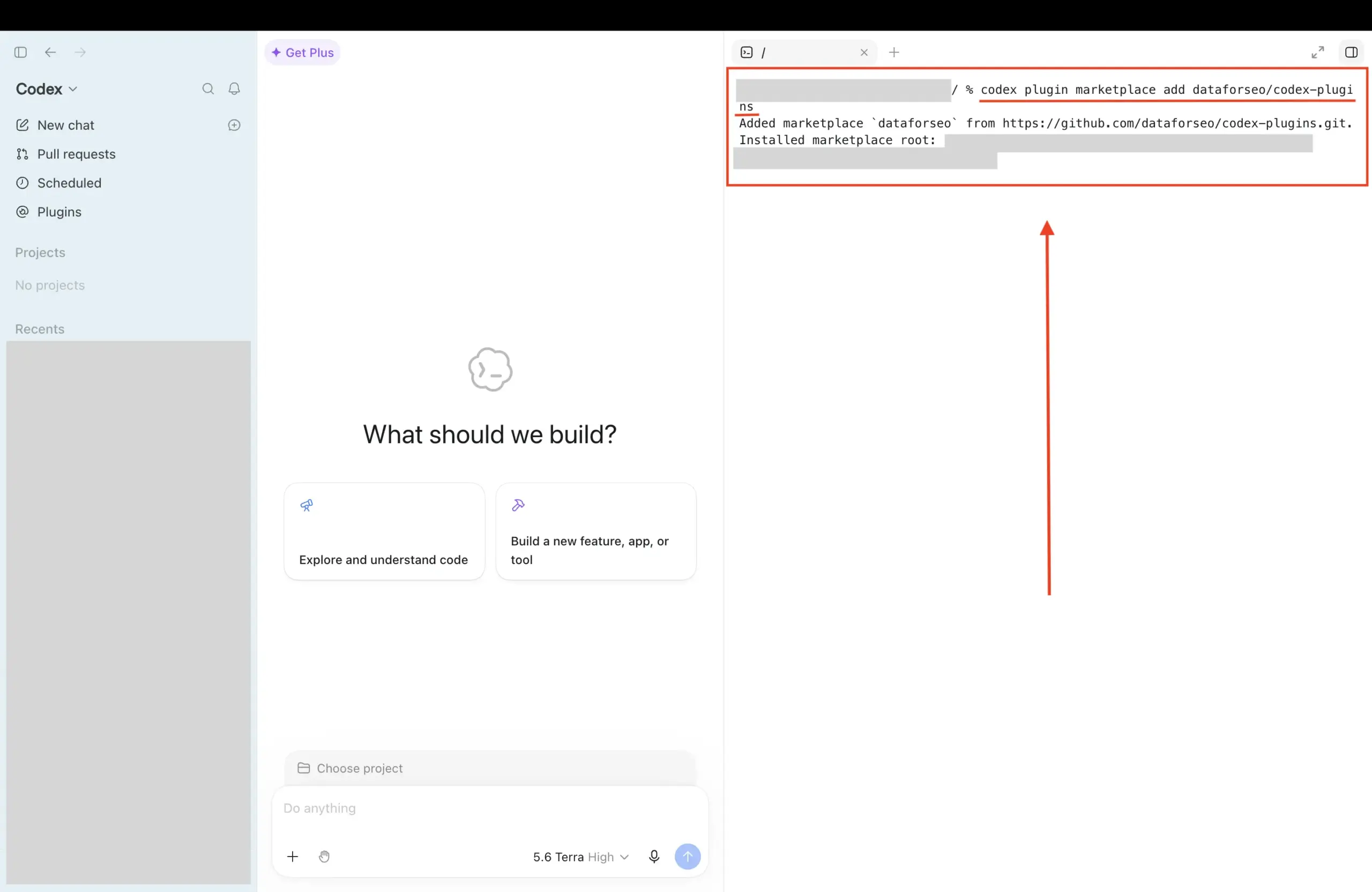 Installing the Official DataForSEO Codex Plugin: Simple Guide 2 Write the Command